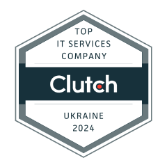Clutch Top IT Services Company in Ukraine 2024 award badge