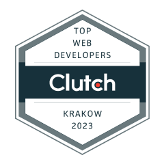 Clutch Top Web Developers in Krakow 2023 award badge