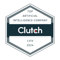Clutch Top Artificial Intelligence Company in Lviv 2024 award badge