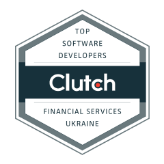 Clutch Top Software Developers for Financial Services in Ukraine award badge
