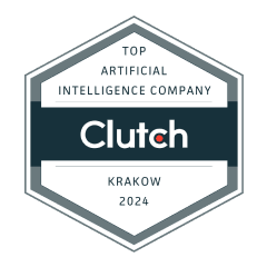 Clutch Top Artificial Intelligence Company in Krakow 2024 award badge