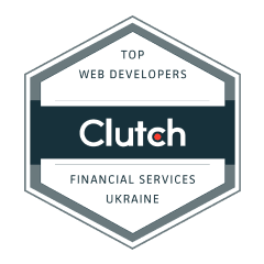 Clutch Top Web Developers for Financial Services in Ukraine award badge