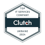 Clutch Top IT Services Company in Ukraine 2024 award badge