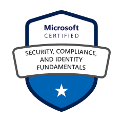 Microsoft Certified Security, Compliance, and Identity Fundamentals certification badge