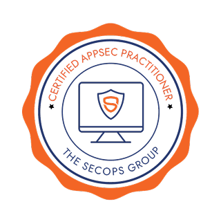 Certified AppSec Practitioner certification badge by The SecOps Group