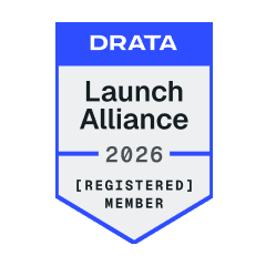 Drata Launch Alliance 2026 Registered Member badge