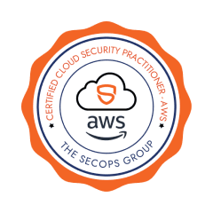 Certified Cloud Security Practitioner – AWS certification badge by The SecOps Group