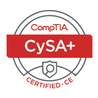 CompTIA CySA+ Cybersecurity Analyst certification badge