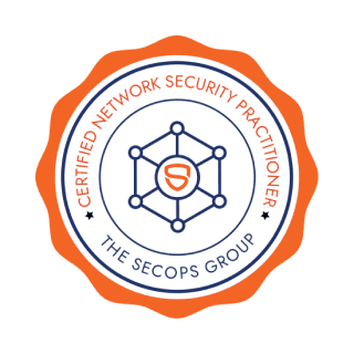 Certified Network Security Practitioner certification badge by The SecOps Group